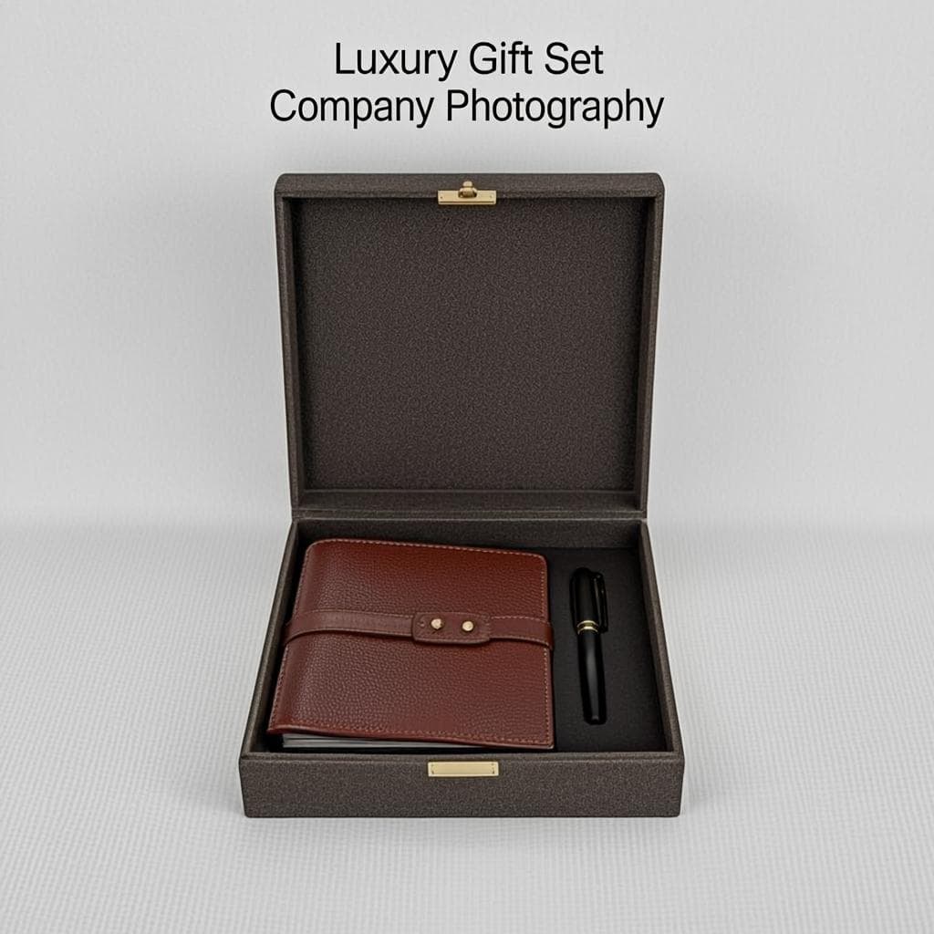 Executive Leather Notebook & Pen Set